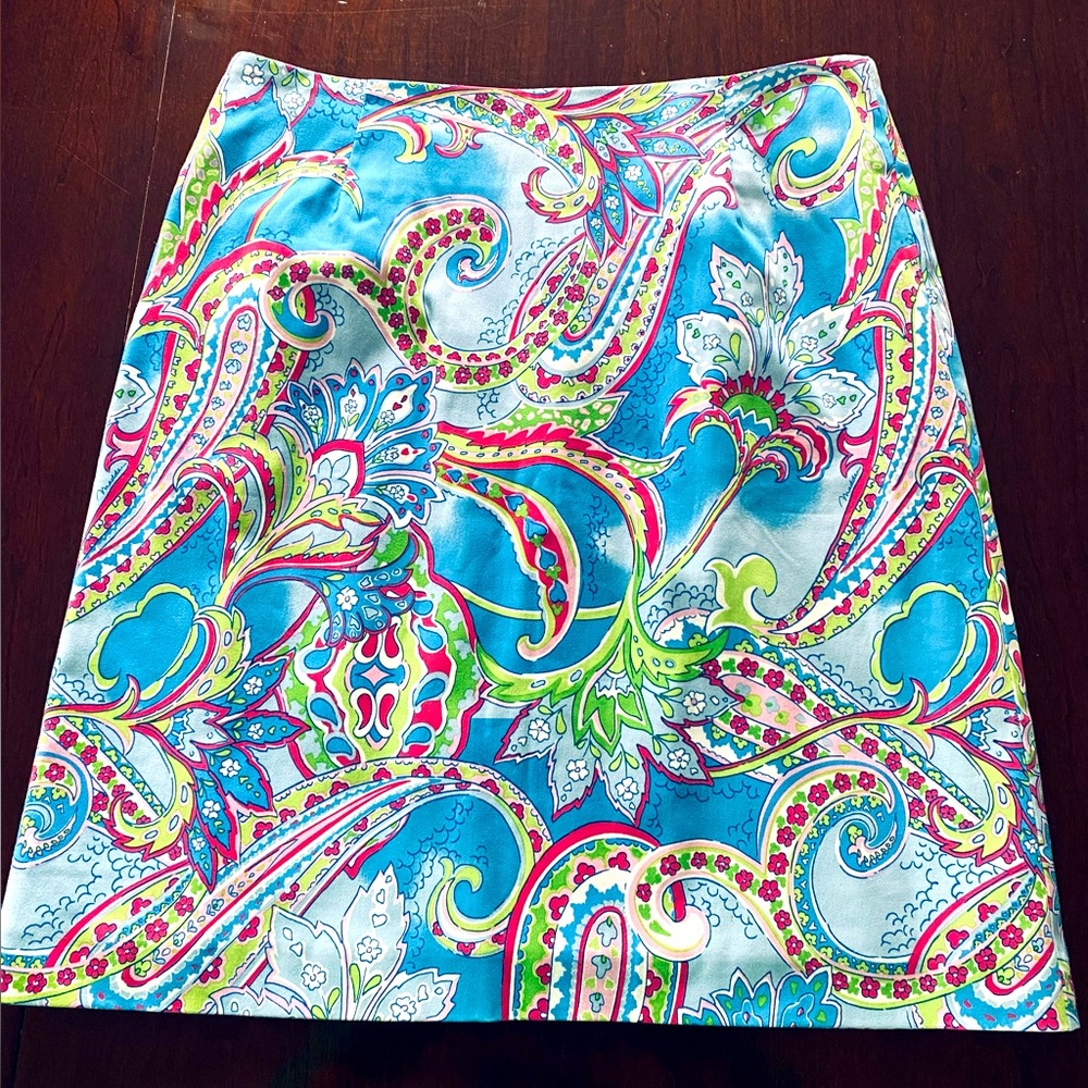 Summery modern paisley skirt